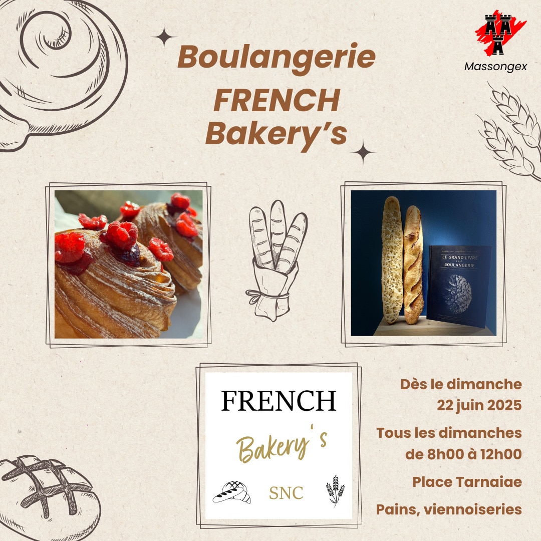 Boulangerie French Bakery's tous les dimanche à Massongex